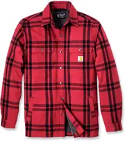 Carhartt Flannel Sherpa-Lined, shirt/textile jacket , color: Red/Black , size: M