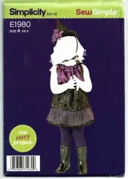 Simplicity Sewing Pattern 1980 Toddlers Costume Size 1/2-4