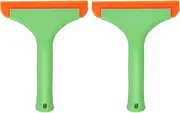HARFINGTON 2pcs Squeegee 6 Inch Length Auto Water Blade Shower Squeegee with Non-Slip Handle for Windshield Window Cleaner Glass Door, Green
