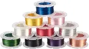 Fashewelry 10 Colors 24 Gauge Jewelry Wire 393.7 Feet Tarnish Resistant Copper Beading Wire Bendable for Wire Wrapping, Beading Necklace, Bracelet, Earring Craft Making