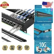 Quick-Connect 24 Port Ethernet Patch Panel - 10G Performance with Easy Repair