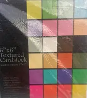 New dovecraft 6x6" 48 sheets TEXTURED CARDSTOCK 24 colors 2 each free USA ship