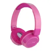 Altec Lansing 2-in-1 Bluetooth Kid-Safe Headphones, Princess Pink