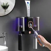 Automatic Toothpaste Dispenser Handsfree Toothbrush Holder Set Holder 2 Cup