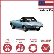 Fits Jaguar XKE V12 E - type 1972-1975 Convertible Top Black Canvas Cloth