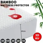 3D AIR Bamboo Fitted Cover Mattress Protector Cooling Topper Underlay ALL SIZE