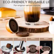Reusable Vertuo Silicone Cap Lids to Refilled Capsules For Nespresso VertuoLine