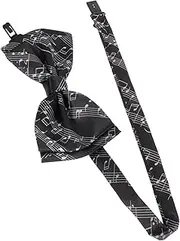 [CATIEBYE] Musical Note Bow Tie Prom Bowtie Tux Bowtie Bow Ties Bow Tie Men Satin Bowtie Men Bowtie Suit Bowtie Mens Bowties Self Tie Formal Neck Music Symbol Bowtie Youth Tie White Polyester