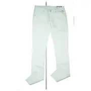 Replay Ladies Stretch Jeans Trousers Straight Leg W32 L36 Long White Practice