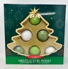 Mistletoe Wish Bath Set Bath Bombs/6 Bath Bombs (3 Green/3 White) Sealed Box