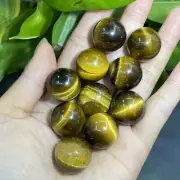 10pc Natural Tiger’s Eye Jasper Ball Quartz Crystal Sphere Reiki healing 20mm+