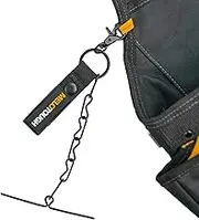 MELOTOUGH Tape Thong for Tool Belt Waist Electricians Tape Holder Chain with Keyring and Trigger snap Hook 1 Pack