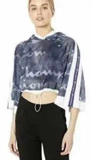 Champion Women's Hooded Cropped Mesh Top New NWT