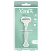 Gillette Venus Smooth Sensitive Razor Handle + 2 5-Blade Aloe Refills