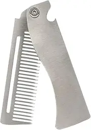 jamgeery Folding Comb for Men | Stainless Steel Styling Comb | Pocket Hairbrush for Men, Hair Straightener for Everyday Grooming Styling, Beard or Mustache