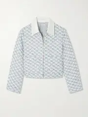 [Thom Browne] Thom Browne - Silk-trimmed Sequined Tweed Down Jacket - Gray - IT40 IT 40 Gray