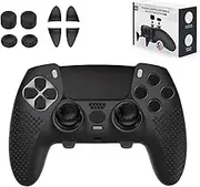 PS5 Edge Controller Cover - Protective Case for PlayStation 5 with 4PCS Thumb Grip Caps & L2 R2 Trigger Extender