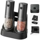 2-Speed ​​Electric Salt And Pepper Grinder Set, External Rotation To Adjust Coar