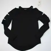 Jo+Jax Dancewear Girl's The Cut Pullover Top in Black size XX-Small Adult 00 NWT
