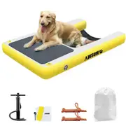 Inflatable Dog Water Ramp and Pool Float Ladder with Non-Slip Steps for Safe Canine Pool Entry and Exit
