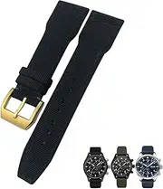 [GUMMMY] 22mm 21mm Nylon Fabric Watchband Suitable for IWC Big Pilot IIW388002 Spitfire Watch Strap Green Canvas Sport Bracelets