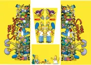 Simpsons Data East Pinball Machine Custom CABINET Decal Set