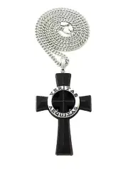 Veritas Aequitas Boondock Saints Cross Pendant 4mm/24", 30" Cuban Chain Necklace