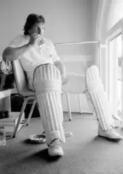 Ian Botham Of England Smoking A Cigarette Whilst Waiting To Bat 1982 Old Photo 1