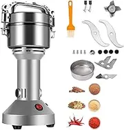 150G Electric Grain Grinder, Herb Grinder, 25000RPM High Speed Swing Type Spice Mill，Protection of Overloadfor，Stainless Steel Powder Machine，for Spice Herbs Coffee Rice Pepper Corn