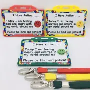 Traffic Light Autism/Non Verbal Feelings/Emotions Awareness Cards and Lanyard