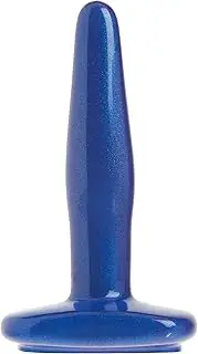 Doc Johnson Pretty Ends - Butt Plug - Small - 4.5 in. Long and 1 in. Wide - Great for Beginners - Sturdy Flared Base - Traditional Shape - Anal Toy - Midnight Blue