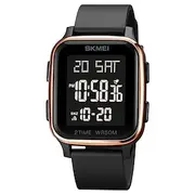 SKMEI Men Digital Watch Outdoor Sports Fashion Wristwatch Luminous Stopwatch Alarm Clock Countdown TPU Watch