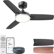 Dreo Smart Ceiling Fans with Lights, 42 Inch, Remote/APP/Alexa/Wall Switch Contr