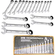 All New 2023 NDI 19Pcs 6MM-32MM Ratchet Spanner Set Metric ND-0326 + Rolling Bag
