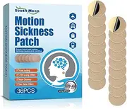 Motion Sickness Patches, 36 Count Sea Sickness Patches Non Drowsy, Motion Sickness Patches for Cruise Airplanes Cars Bus or Train, Fast Acting & 72 Hours Long Last (36 Count (Pack of 1))