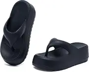 [JOMIX] Women's Flip Flops Non-Slip Toe Separator Summer Thick Sole Flip Flops EVA Lightweight Bathing Slippers Beach Bathing Shoes