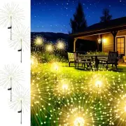 Solar Outdoor Firework Lights 120LED 4Pack, Solar Garden Lights for Outside O...