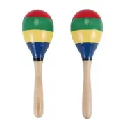Maracas Hand Percussion Rattles, Wooden Rumba Shaker Musical Instrument for9911