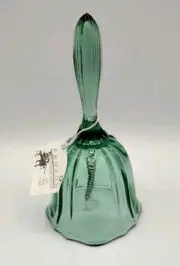 Vintage early 90's Fenton Green Glass Bell NEW old stock