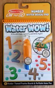 NEW Melissa & Doug On the Go: Water Wow! Number Reusable Water-Reveal Pen Set