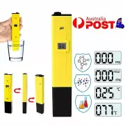 PH Meter Test Pen Digital Portable Water Hydroponics Aquarium Tester
