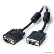 Connect Cable Male VGA/SVGA Shielded Cable 2m Connector Cord For Monitor Black