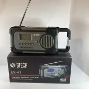 Emergency Solar Hand Crank Radio AM/FM/NOAA/Shortwave Radio (BTECH)