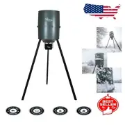 Weather-Resistant Game Feeder with 50ft Radius: Easy Transport and Setup