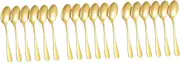 Cabilock 3sets Stainless Steel Stirring Spoons Set 6-Piece Dinnerware Round Metal Spoons Polished Finish Heavy Duty for Kitchen Serving 6pcs*3