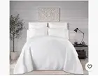JC Penny’s Home Expressions NWT HARPER White Quilt 2 STD Shams Full/ Queen