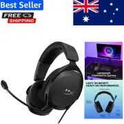 Lightweight Black Wired Gaming Headphones with Immersive Audio & Microphone