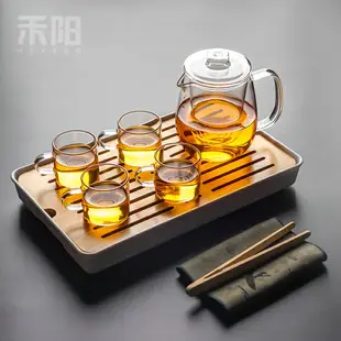 茶壺玻璃泡茶壺透明帶過濾茶漏茶壺花茶壺耐熱立式內膽煮茶具套裝