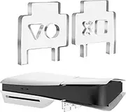 RICIPUSO Horizontal Stand for PS5 Slim PS5 Pro Console, Transparent Acrylic Stand Compatible with PlayStation 5 Slim Pro Disc Edition