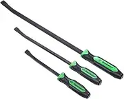 Mayhew Tools 14071GN Dominator Pro 3-Piece Pry Bar Set, 12", 17" & 25" Curved Pry Bars, Green